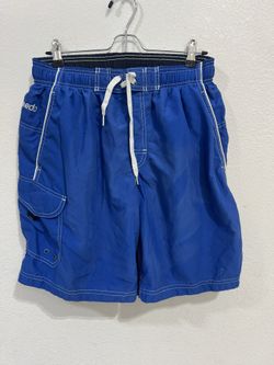 Speedo Shorts Men’s Medium Blue Swim Trunks Mesh Liner Outdoor Adult