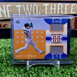 Panini Matt Chapman Game Used Jersey Patch Memorabilia Card Oakland Athletics