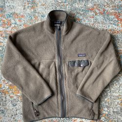 vintage fleece Patagonia with pocket, brown, size S