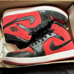 Size 12 Jordan 1 Mid Gym Red Black