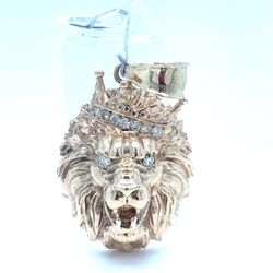 10KT Yellow Gold Lion Diamond Pendant 13.70g .35CTW 172110/12