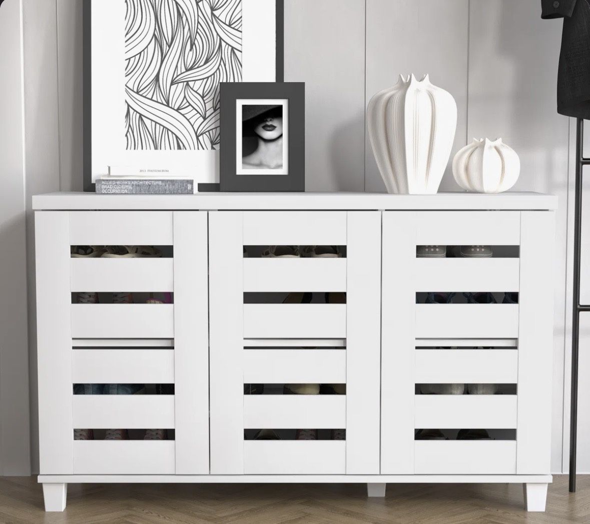 White Shoe Cabinet (Wayfair)