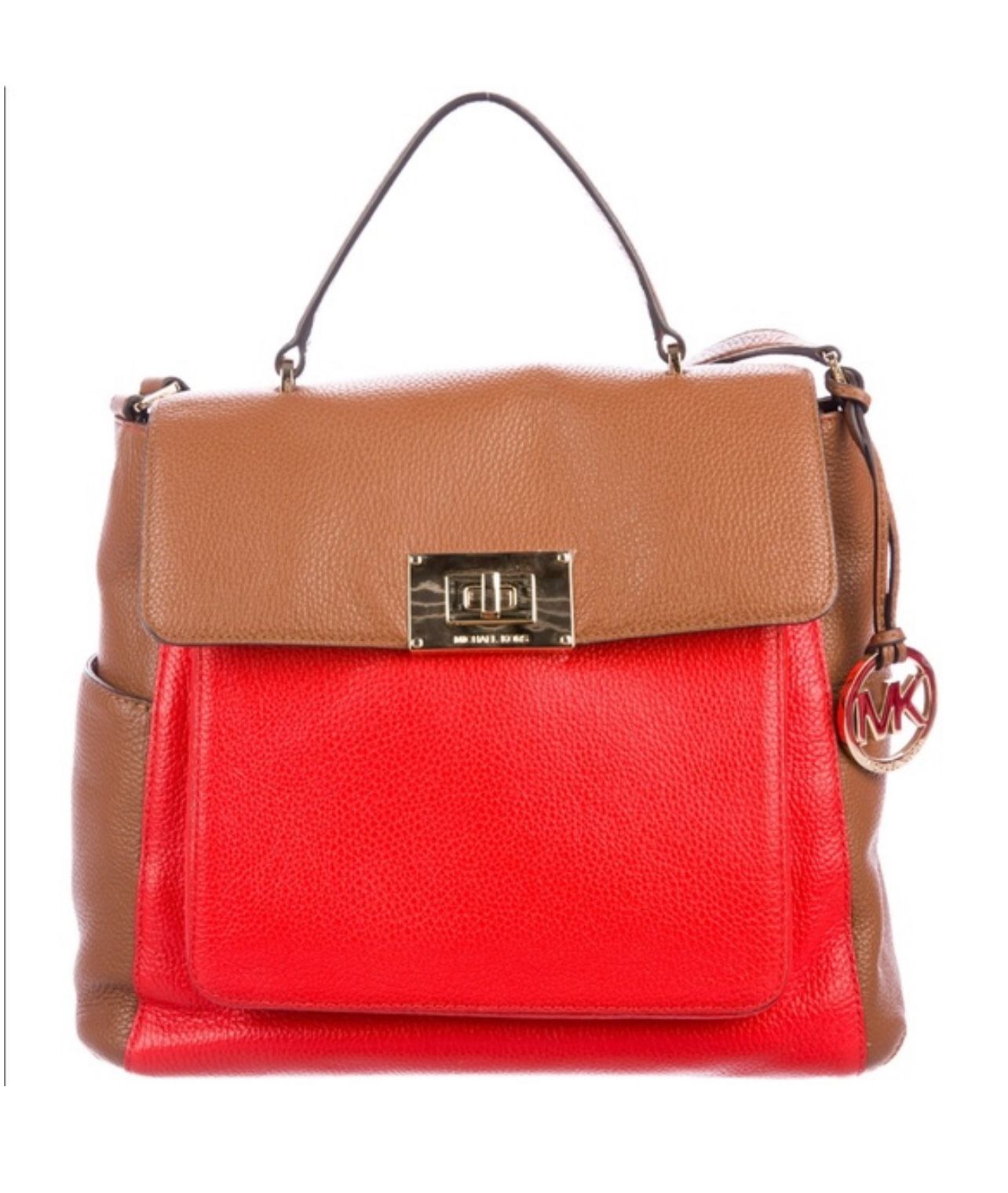 Michael Kors Sloan Turn lock leather satchel bag