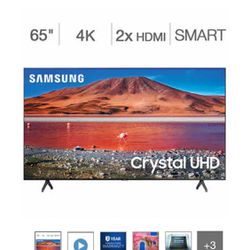 Samsung 65” Crystal UHD 4K TU700D TV - Partially Damaged screen