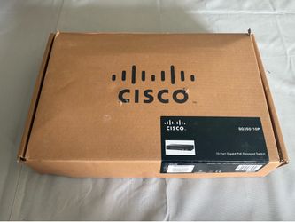 Cisco Systems SG350-10P / 10-Port Gigabit Switch Used Tested W/ Power Supply