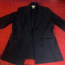 👗 Roaman’s Women’s Size 16 Navy Blue 2-Piece Skirt Suit