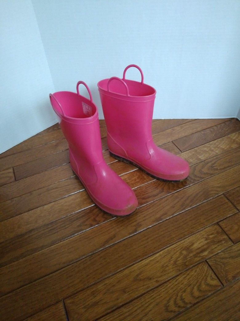 Kids Pink Rain Boots Size 5