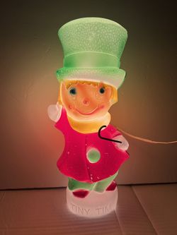 1972 13” Tiny Tim Blow Mold-Vintage Christmas