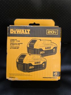 Dewalt DCB204-2 20V MAX Premium Lithium-Ion 4.0AH Battery (2-Pack) - BRAND NEW IN BOX!