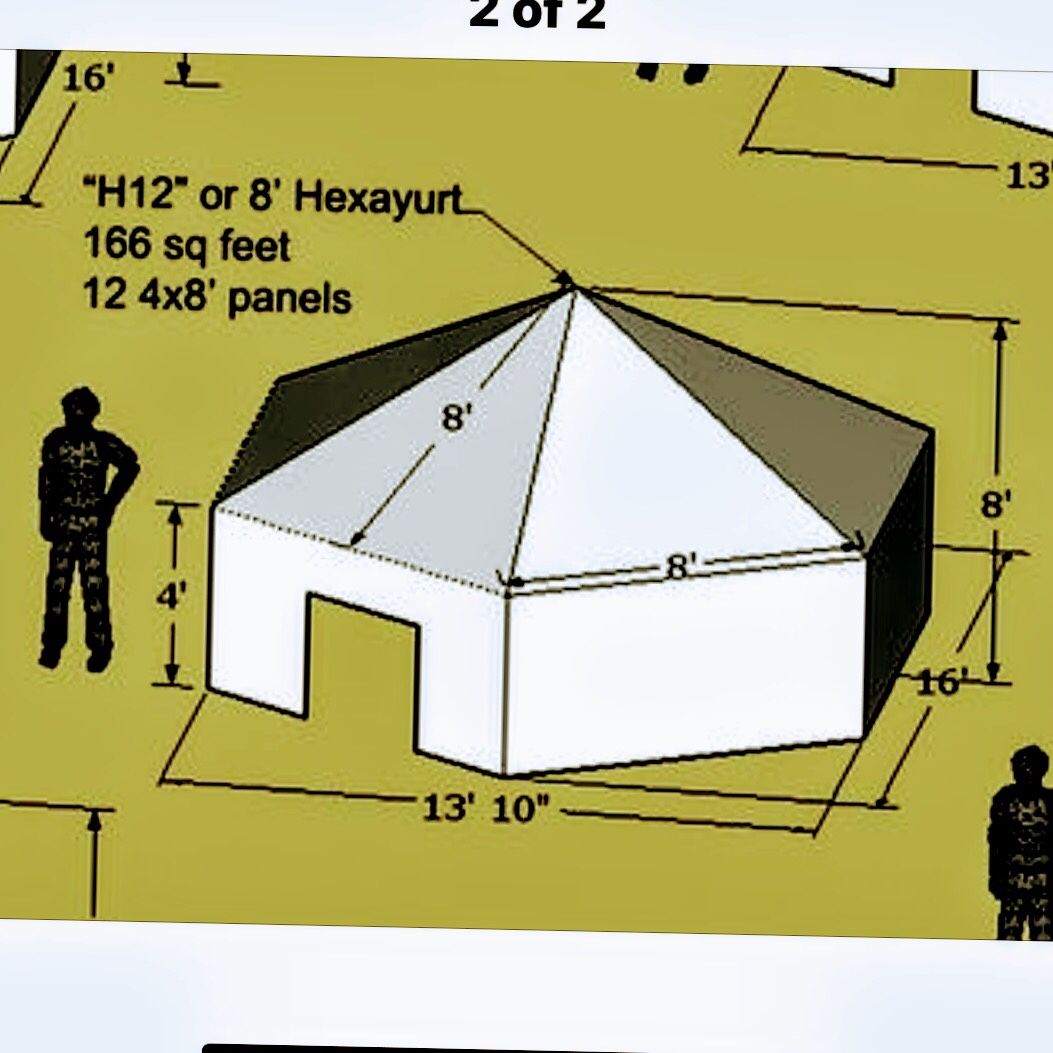 8 Yurts (Hexayurts)