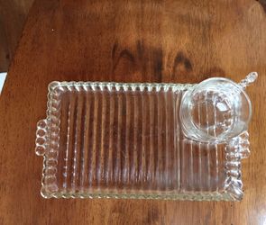 Orchard Crystal Vintage tea cup and serving tray