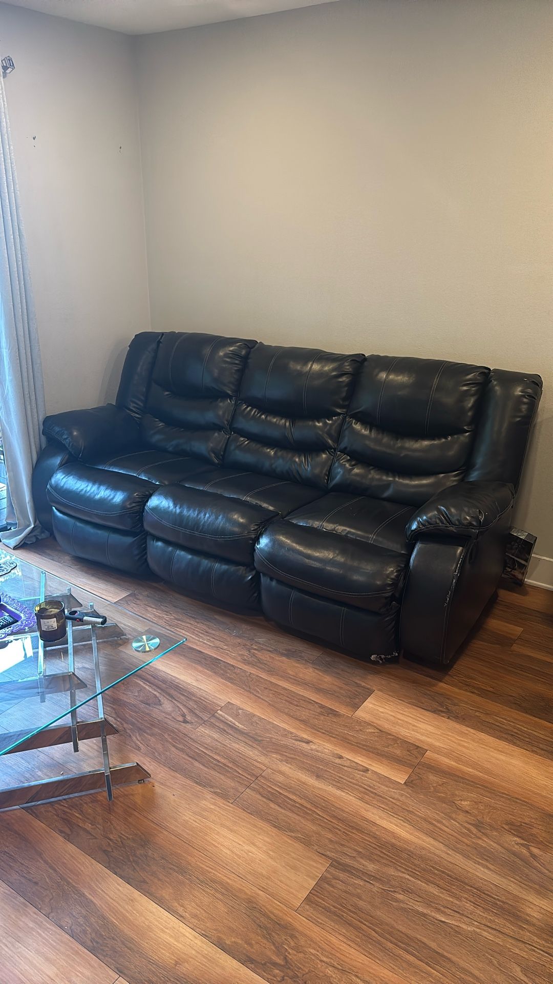 Leather Recliner Couch 
