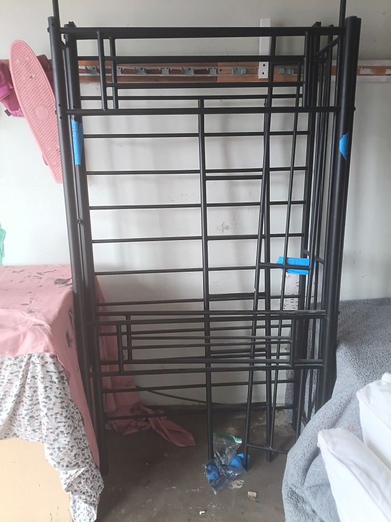 Twin bed frame – black, complete, ready to set up