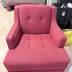 red accent chair NEED GONE BY 11/30