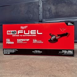 Milwaukee M18 FUEL Cordless 4-1/2 in./6 in. Braking Grinder Paddle Switch (Tool Only)