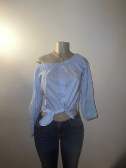 Blue Button Down Top