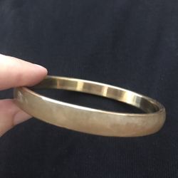 Gold color bangle bracelet with resin