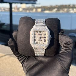  VVS Moissanite Custom Watch – 100% Certified Stones Bust down- W Box + Papers Included (Open To Offers)