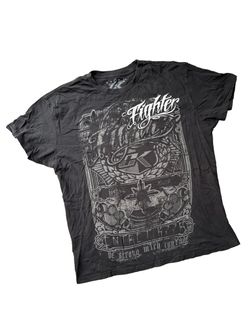 Contract Killer Fighter Graphic Crew Neck T-Shirt - Black