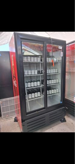 Coca-Cola Double Glass Door Merchandiser Refrigerator
