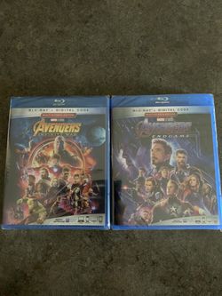 Blu-Ray DVD for Avengers: Infinity War and Avengers: Endgame