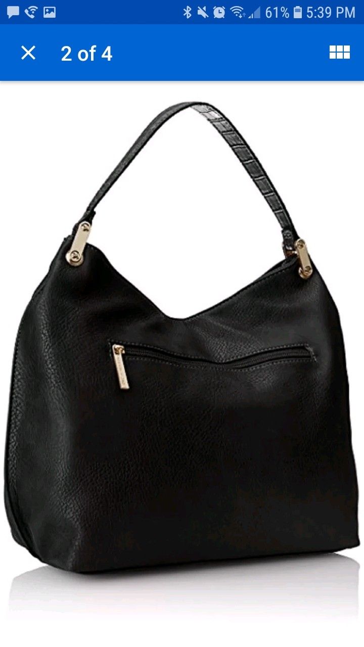 Olivia & Joy NEW Fleur Hobo NnShoulder Bag, Black Large One Size Orig $98