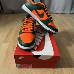 Nike Dunk Low “Miami Hurricanes” – Men’s 12