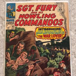 MARVEL SGT. FURY AND HIS HOWLING COMMANDOS # 45 1967 SILVER AGE COMIC