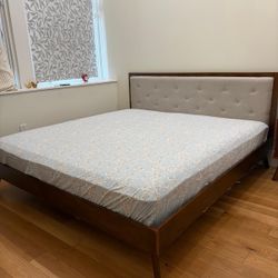 Upholstered King Bed Frame (mattress not included)