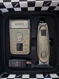 ATVOXIS All-Metal Hair Trimmer & Foil Shaver Kit Cordless Barber Grooming Set