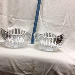 💙📍Great Price📍 💙Two 9 -3/4” 💎 Crystal MIKASA 💎 CORONATION Boles ✨Like New ✨