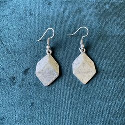 Modern Silver Geometric Earrings Dangle Drop Style Hypoallergenic Non Tarnish