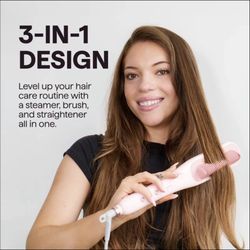 Wavytalk pro steam hair straightener brush- brand new