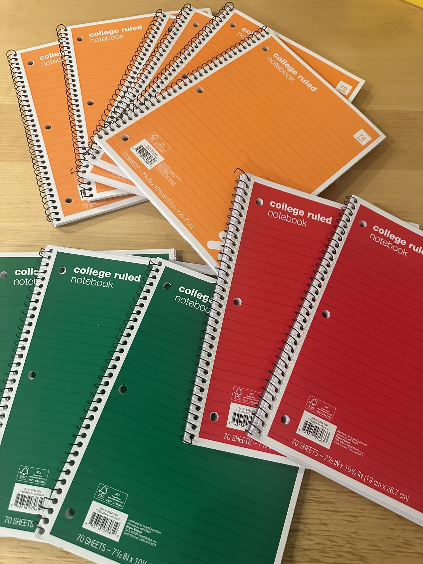 College Ruled Notebook Bundle Deadl