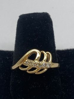 Gold diamond ring #17514
