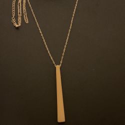 30” Gold Plated Necklace With Pendant Set And Gold Stud Earrings…By A Project 