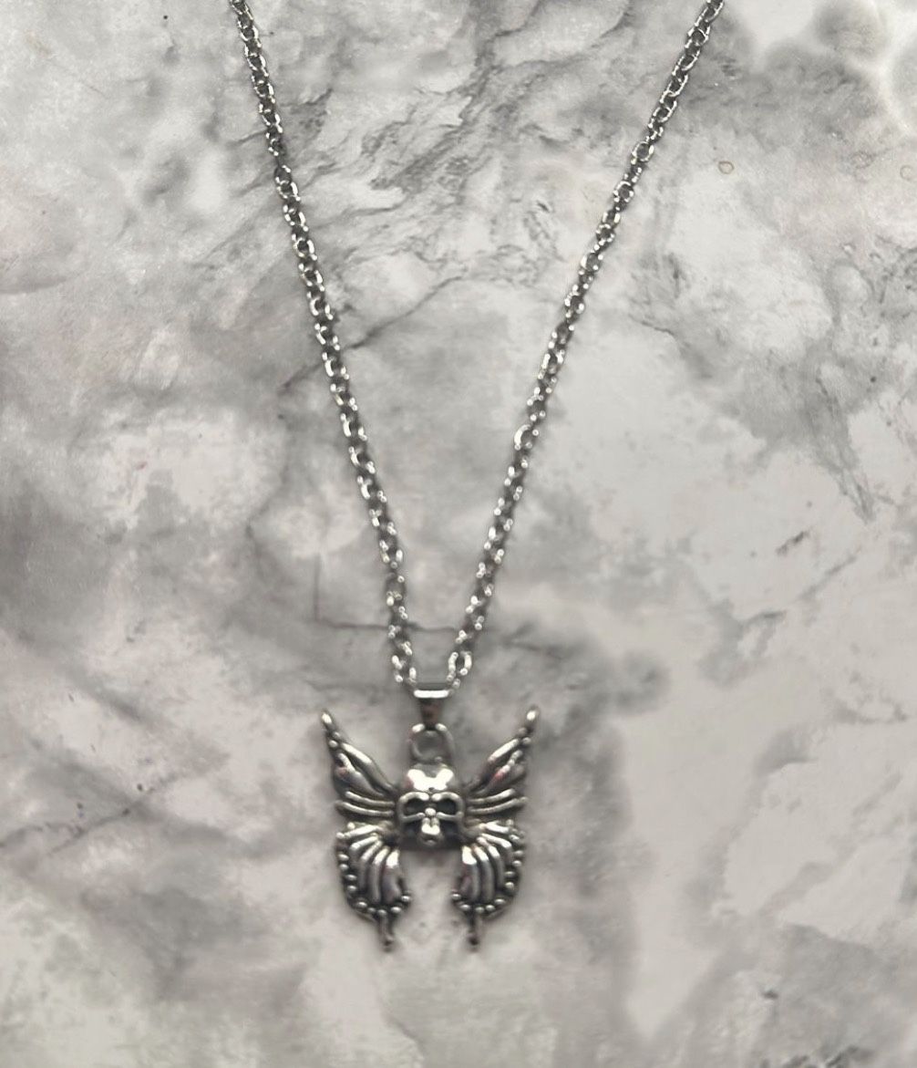 Skull Butterfly Necklace 