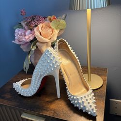 Spiked White Christian Louboutin’s 
