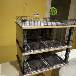 Model car 1/18 scale garage display case w/working lights