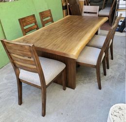 Whitley 7-Piece Live Edge Dining Set