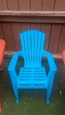 Blue kids lawn chairs