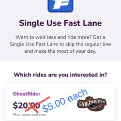 Pay After - Knotts Fast Pass - Fast Lane