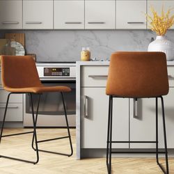 Liekele Upholstered Counter Height Modern Dining Stools (Set of 2)
By
Ivy Bronx