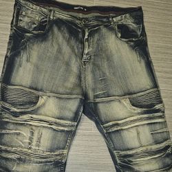 Mens Denim Jean Faded Shorts