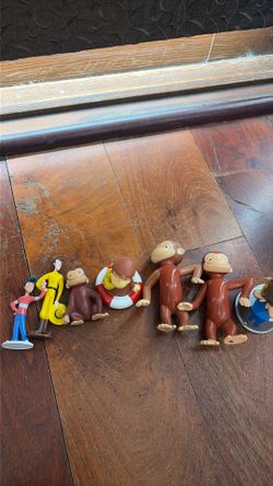 Curious George figurine lot Curious George figurine lot