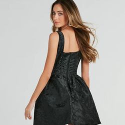 short black corset style dress 
