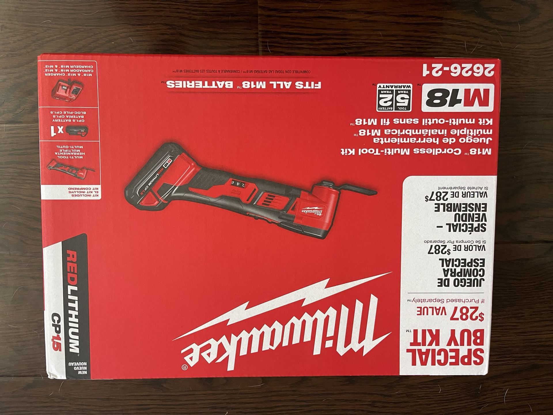 Milwaukee M18 18V Lithium-Ion Cordless Oscillating Multi-Tool Kit with one 1.5 Ah Battery & Charger