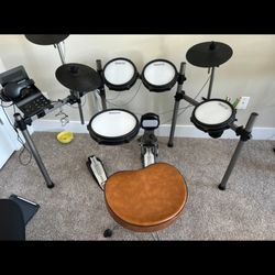Electric Drum Set With Stool 
