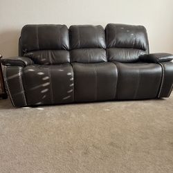 Leather Couch Reclinable
