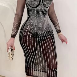 Sexy Dress New Pedrería  Size Large 